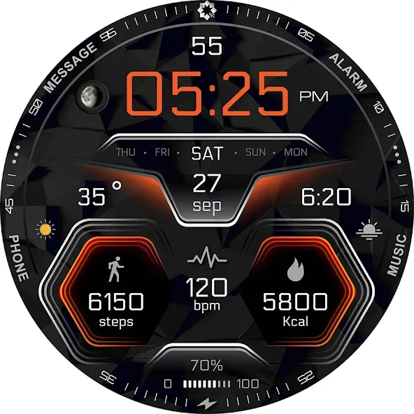 A385 Futuristic Face wear OS screenshot 27