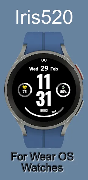 Iris520 Digital Watch Face screenshot 1
