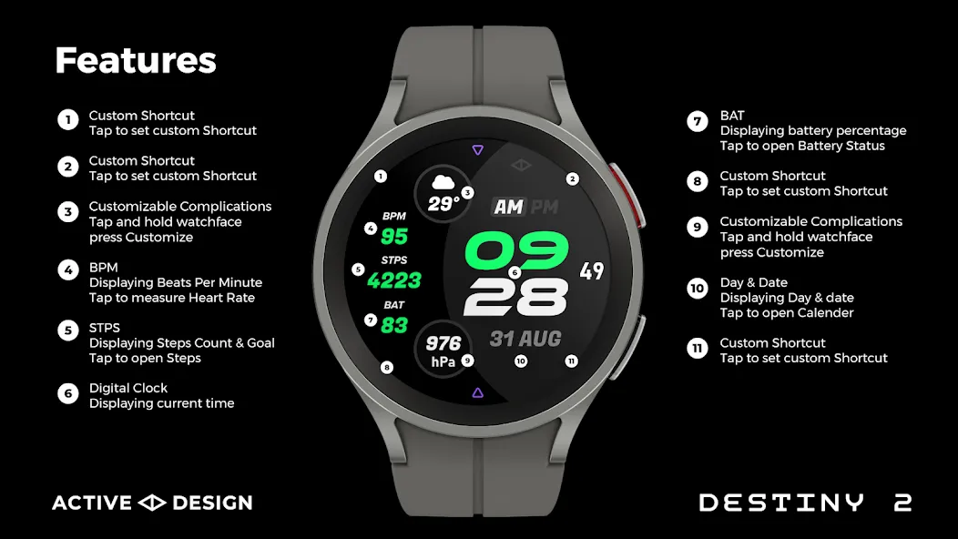 Destiny 2: Digital Watch Face screenshot 7