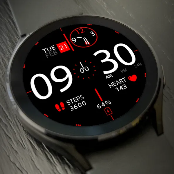 Key026 Hybrid Watch Face screenshot 2