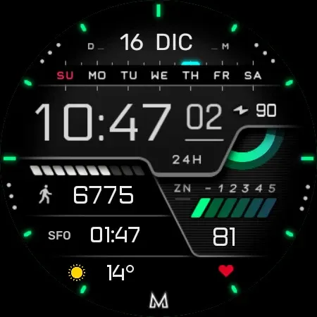 MD285 Digital watch face screenshot 8