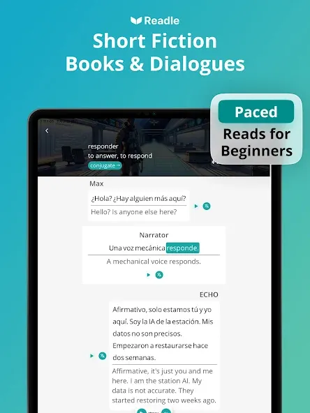 Learn Spanish: Daily Readle screenshot 16
