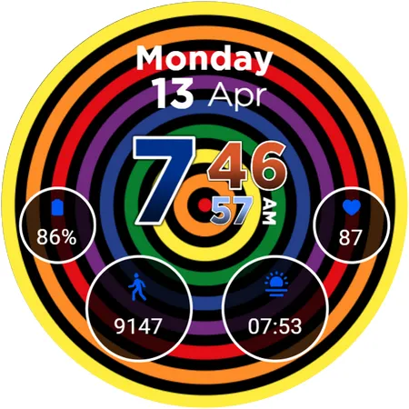 Hypnotic Pride Watch Face 2026 screenshot 8
