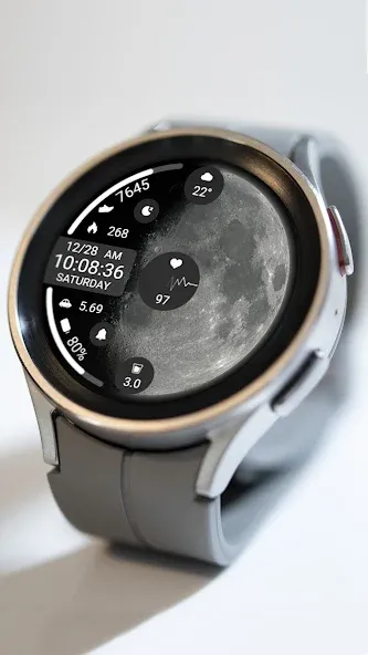 ZKin Watch Face Obsidian Moon screenshot 5