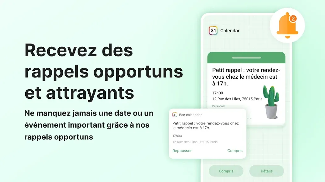 Calendrier Agenda, Planner App screenshot 3