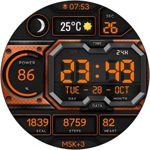 Flux Digital Watch Face screenshot 20