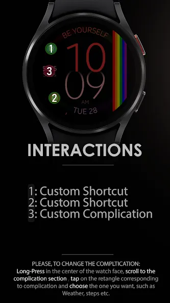 Rainbow digital watch face screenshot 7