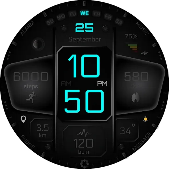 A410 Neon Watch Face Wear OS screenshot 30