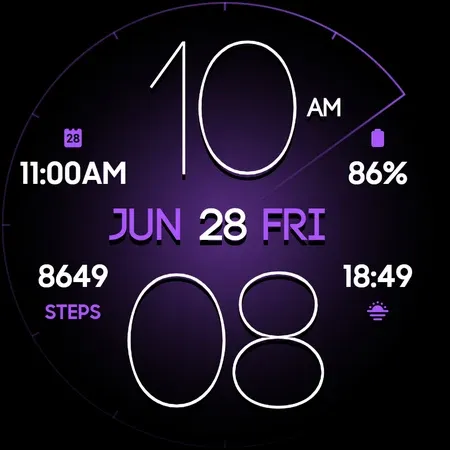 Lucid Dark digital watch face screenshot 14
