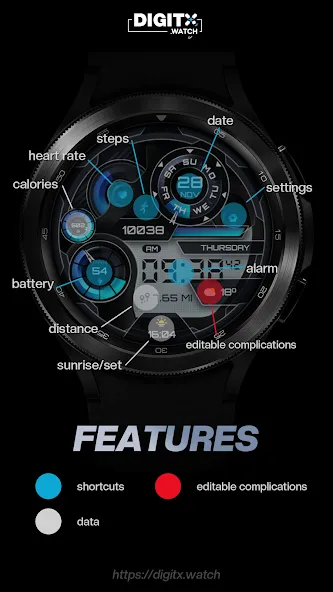Glass Digital Watch Face screenshot 6