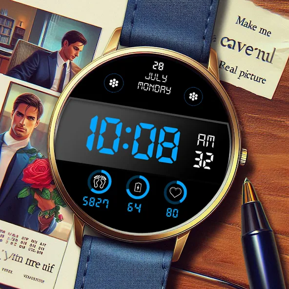 Key WF103 Digital Watch Face screenshot 8