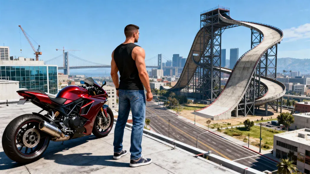 Motor Bike Stunt 3D Bike Game screenshot 5