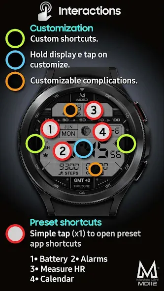 MD112 Digital watch face screenshot 8