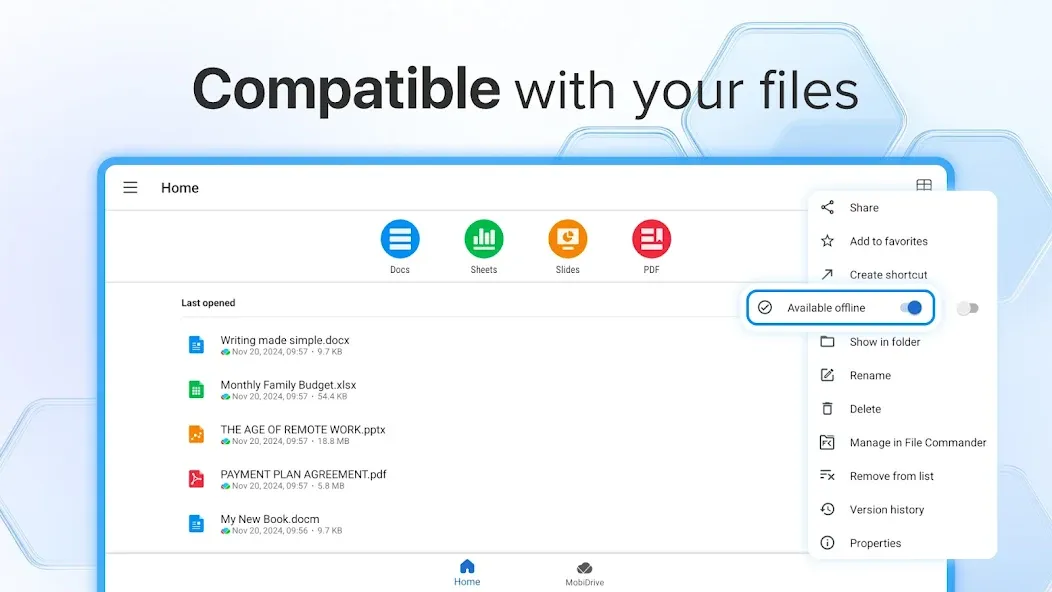 MobiOffice: Word, Sheets, PDF screenshot 31