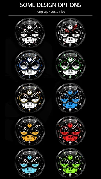 WFP 224 Modern watch face screenshot 2