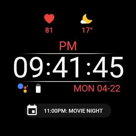 Night ver 05 - watch face screenshot 21