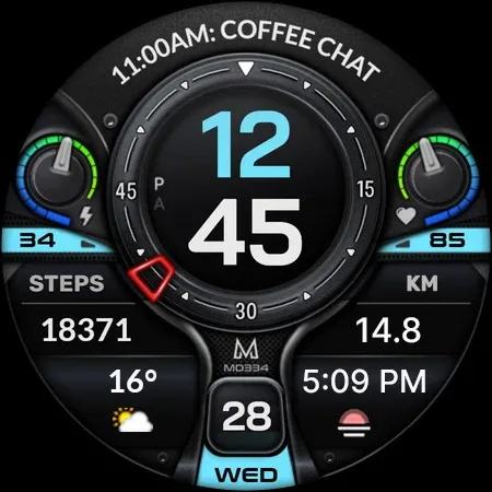 MD334 Digital watch face screenshot 10