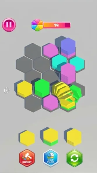 Hexa Color Stack Sort screenshot 4