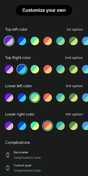 Colorful spin: Watch Face screenshot 2