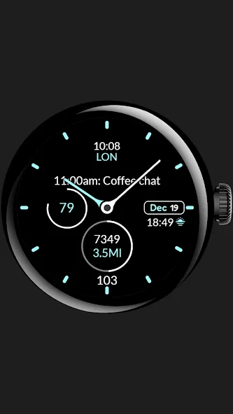 Clean Analog watch face screenshot 3