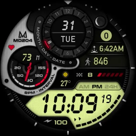 MD204 - Digital watch face screenshot 15
