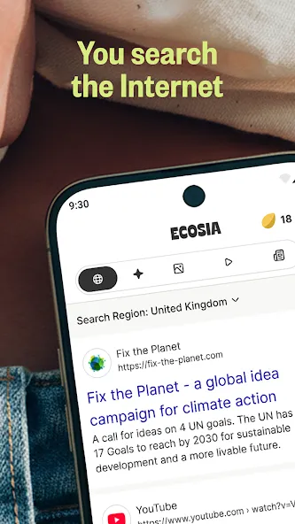 Ecosia: Search to plant trees screenshot 1