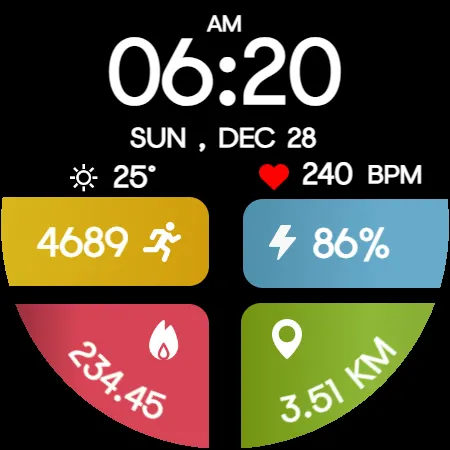 Color FitnessTracker WatchFace screenshot 19