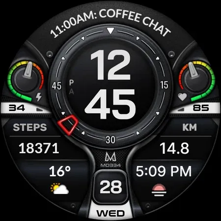 MD334 Digital watch face screenshot 9