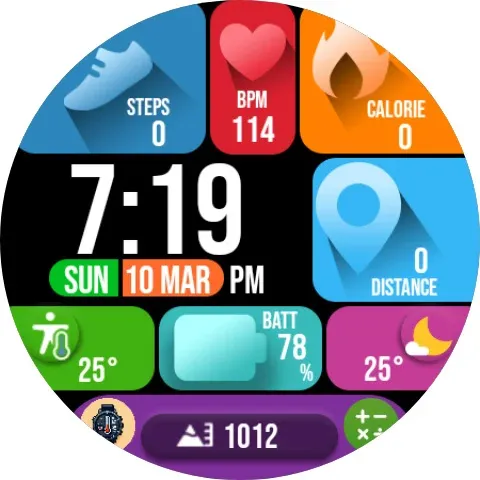 Colorful Tiles - Watch face screenshot 12