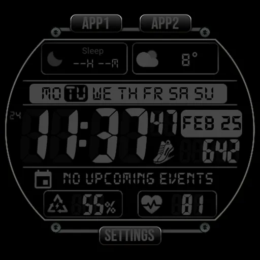 Digital Watch face MB397 screenshot 35