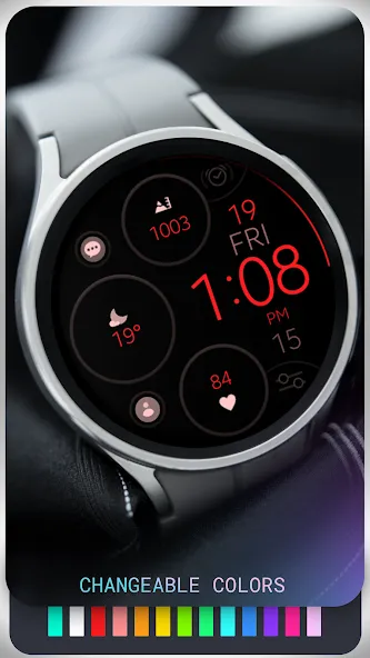 Digital Black v2 watch face screenshot 4