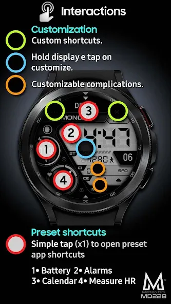 MD228 Digital watch face screenshot 7