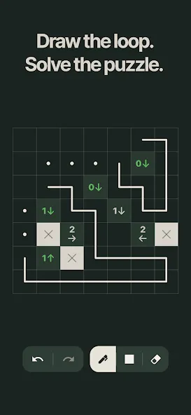 loopr: Yajilin Logic Puzzles screenshot 1