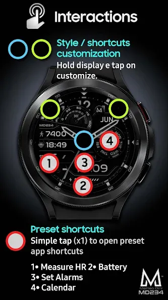 MD234 Analog watch face screenshot 7