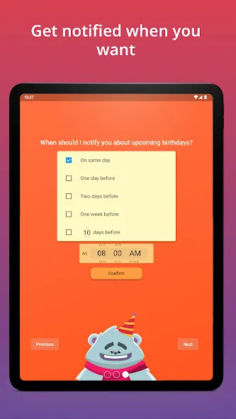 Birthday calendar screenshot 9