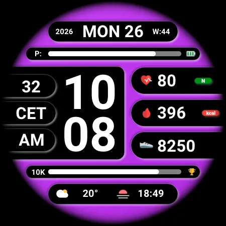DADAM119: Digital Watch Face screenshot 24