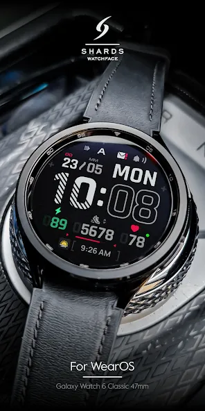 SH096 Watch Face, WearOS watch screenshot 2