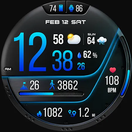 PER76 Digital Watch Face screenshot 48