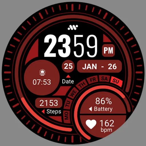Digital Sport Watch face screenshot 12