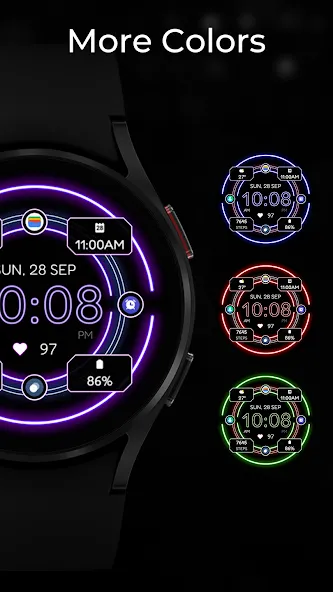 TVV Neon Watch Face screenshot 2