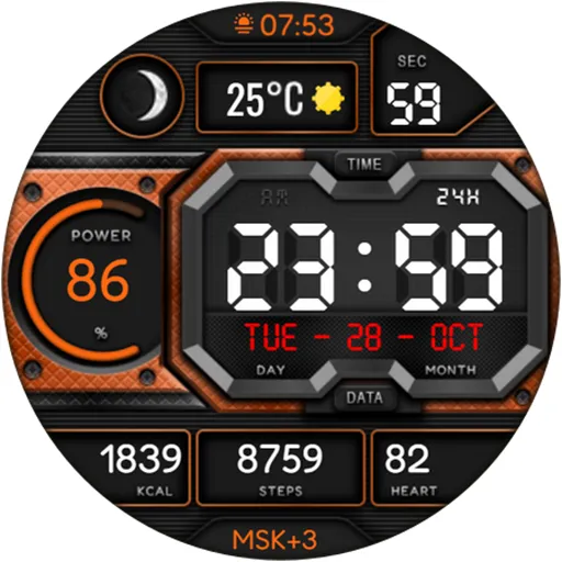 Flux Digital Watch Face screenshot 18