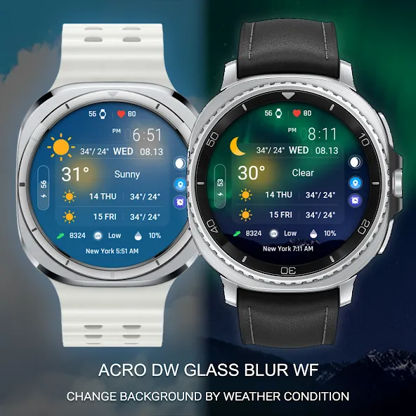 ACRO DW Glass Blur Watchface screenshot 1