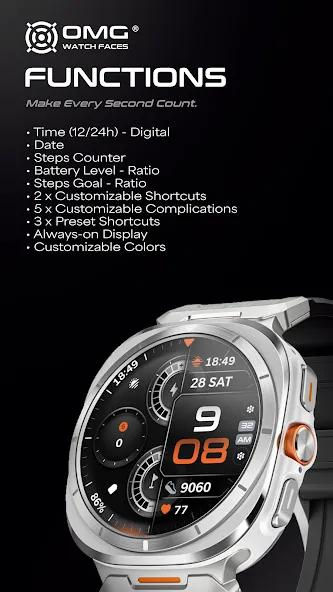 OMG 443 - Digital Watch Face screenshot 2