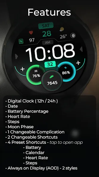 TVV Workout 8 Watch Face screenshot 3
