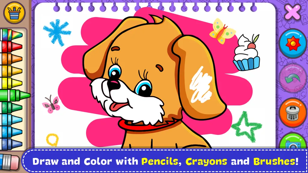 ぬりえと学習 - 動物 - 子供向けのゲーム screenshot 1