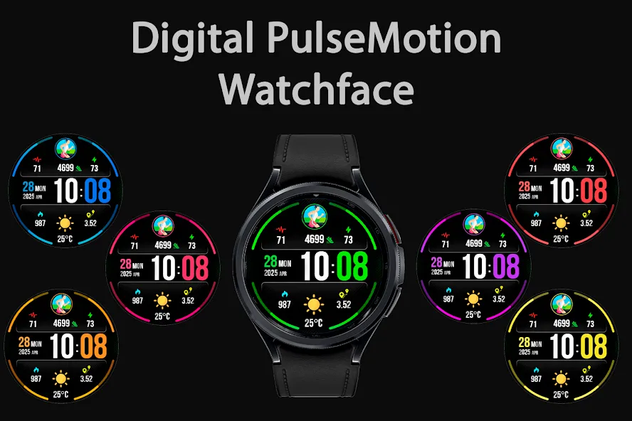 Digital PulseMotion Watch Face screenshot 5