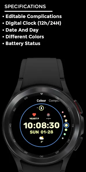 Nighty Digital 24 - watch face screenshot 4