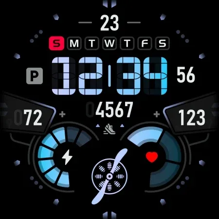 SH007 Watch Face, WearOS watch screenshot 14