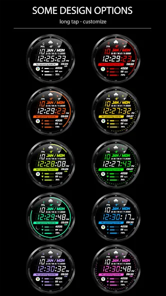 WFP 242 Sporty watch face screenshot 3