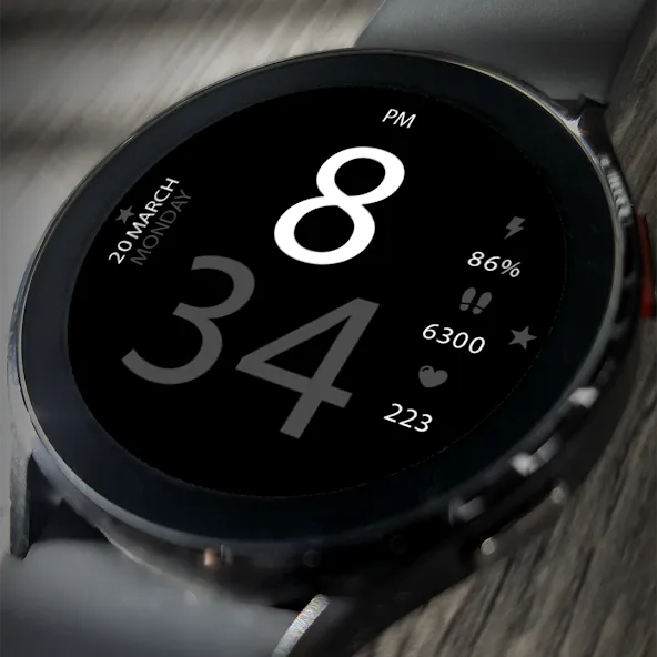 Key036 Digital Watch Face screenshot 1